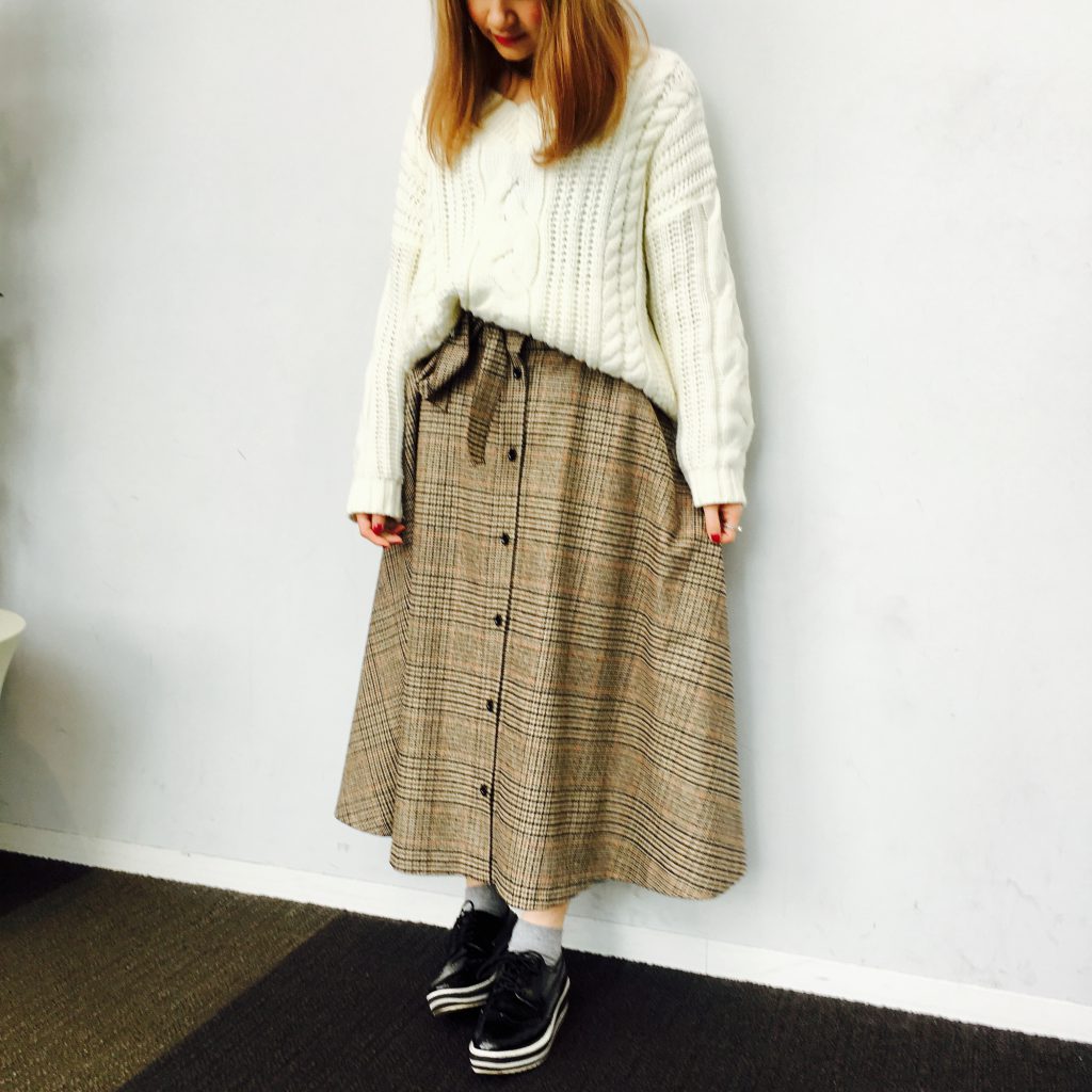 スクラップブック 渋谷 スカート Skirt ﾊﾙｽﾞｱﾐ グレンチェック ロングスカート サロペット